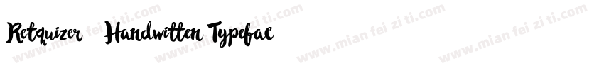 Retquizer   Handwitten Typeface字体转换